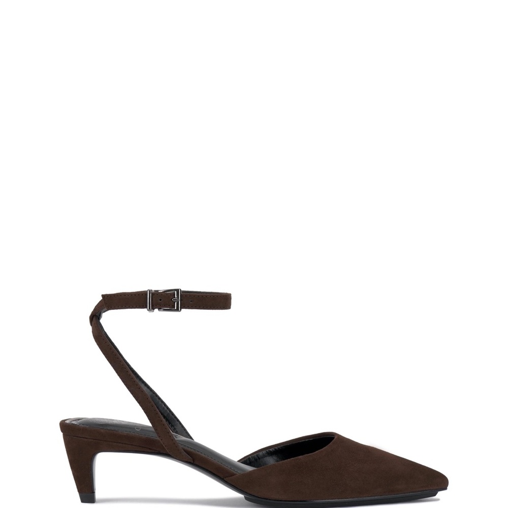 VINCE CAMUTO Suede Ankle Strap. - Picture 2 of 8